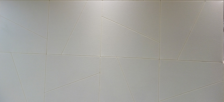 Detailed white acoustic wall